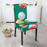 Billiard Ball Pattern Print Design 01 Dining Chair Slipcover