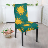 Sun Green Background Dining Chair Slipcover