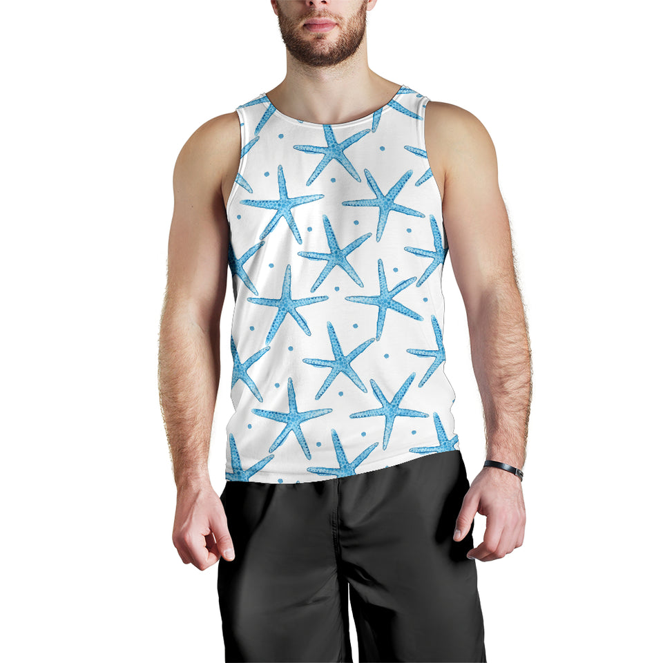 Watercolor starfish pattern Men Tank Top