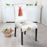 Windmill Design Pattern Dining Chair Slipcover