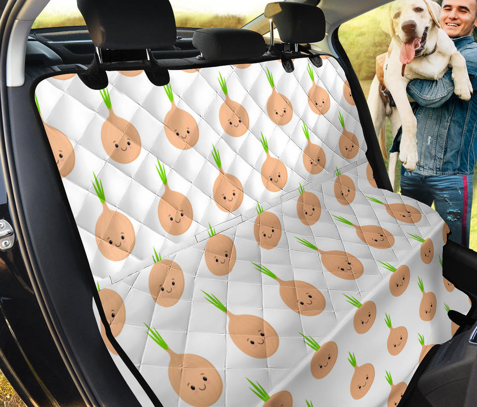 Cute Onions Smiling Faces Dog Car Seat Covers