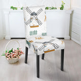 Windmill Pattern Dining Chair Slipcover