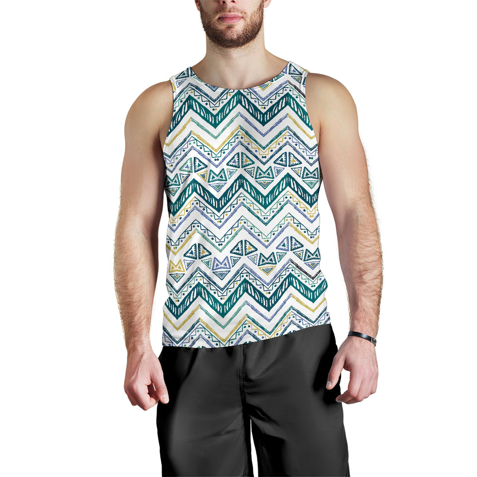 zigzag  chevron paint design pattern Men Tank Top