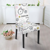 Siberian Husky Design Pattern Dining Chair Slipcover