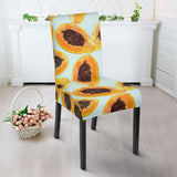 Watercolor Papaya Pattern Dining Chair Slipcover