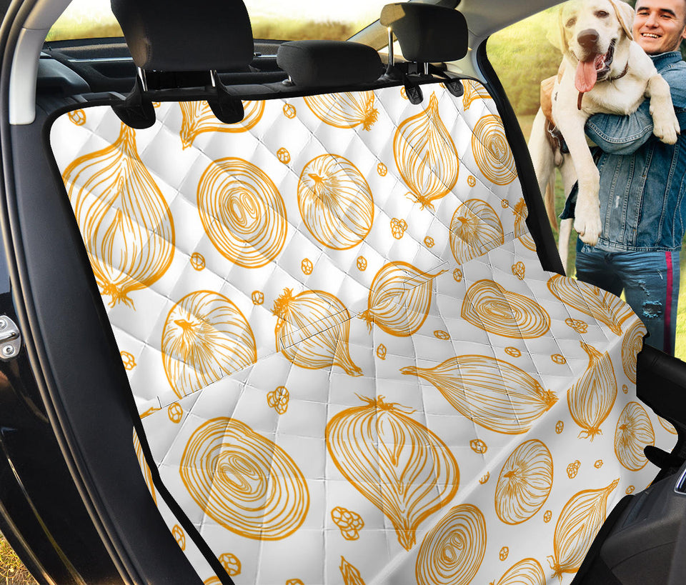 Hand Drawn Onion Pattern Dog Car Seat Covers