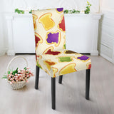 Bread Toast Pattern Print Design 02 Dining Chair Slipcover