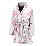 Hand Drawn Ice Cream Pattern Women'S Bathrobe