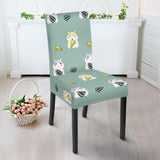 Cute Hamster Cheese Pattern Dining Chair Slipcover