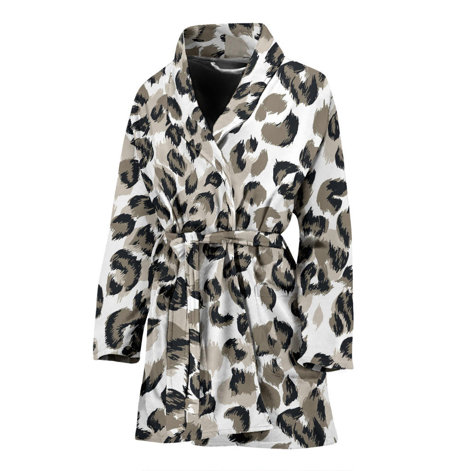 Leopard Skin Print Pattern Women'S Bathrobe