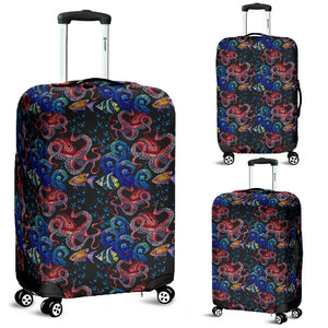 Octopus Sea Wave Tropical Fishe Pattern Luggage Covers
