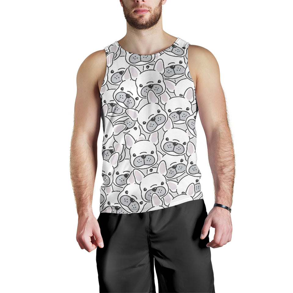 Cute french bulldog head pattern Men Tank Top