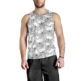 Cute french bulldog head pattern Men Tank Top
