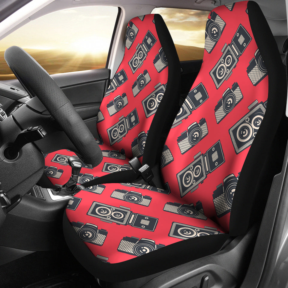 Camera Pattern Print Design 05 Universal Fit Car Seat Covers