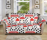 Red mushroom dot pattern Sofa Cover Protector