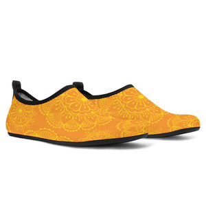Orange Traditional Indian Element Pattern Aqua Shoes