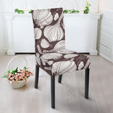 Garlic Bulb Dark Background Dining Chair Slipcover