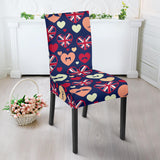 British Pattern Print Design 02 Dining Chair Slipcover