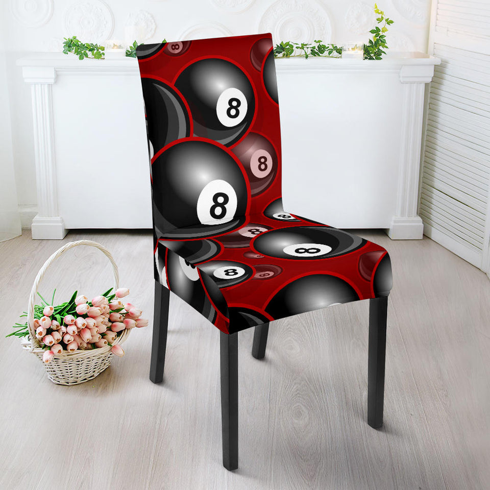 Billiard Ball Pattern Print Design 05 Dining Chair Slipcover