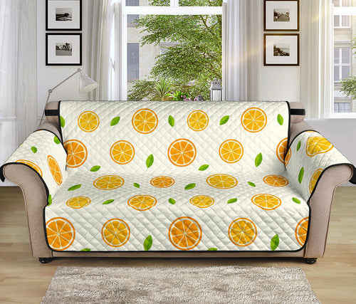 oranges leaves pattern Sofa Cover Protector