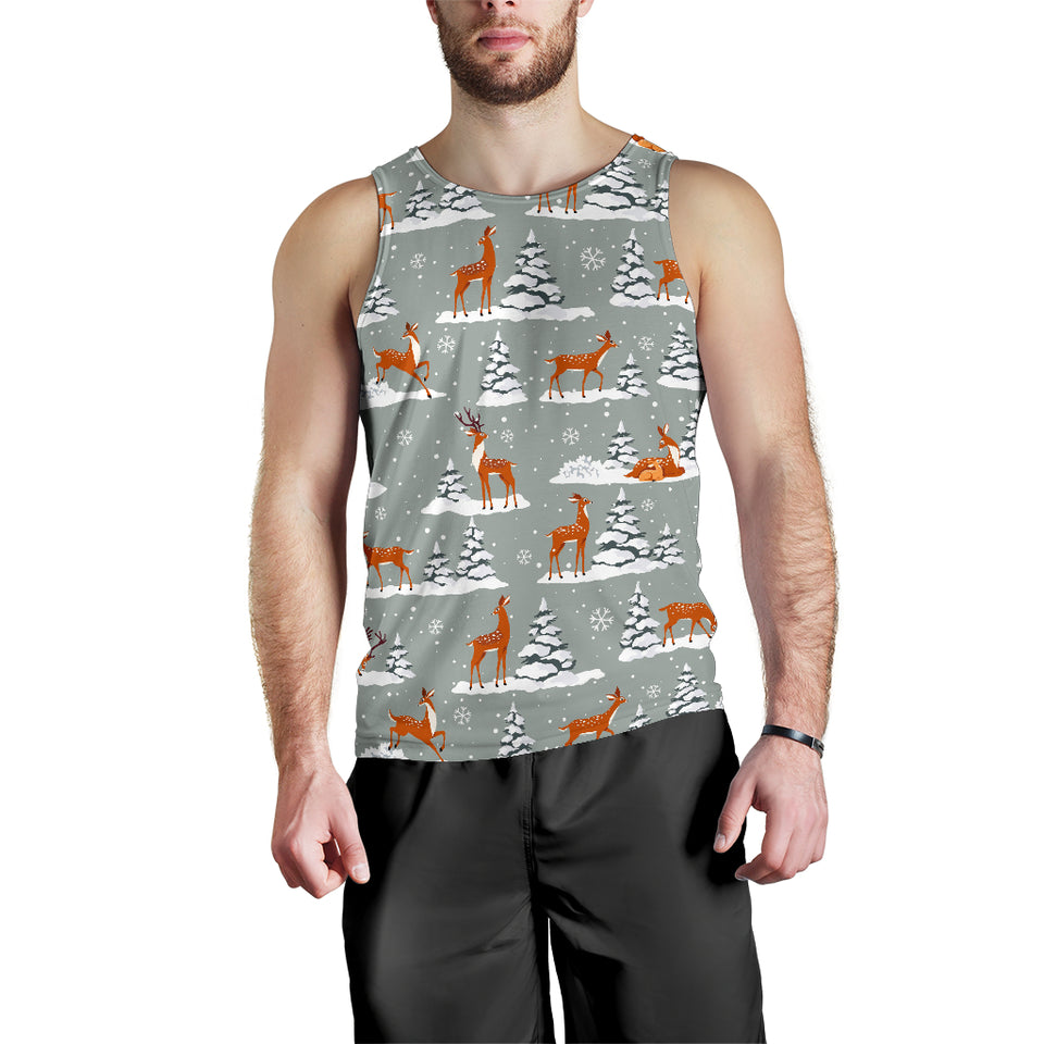 Beautiful deers Winter Christmas Men Tank Top