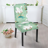 White Swan Lake Pattern Dining Chair Slipcover