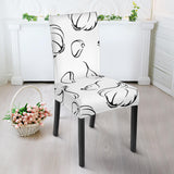 Garlic Pattern Black White Dining Chair Slipcover