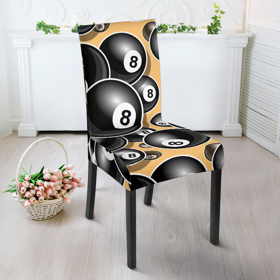 Billiard Ball Pattern Print Design 04 Dining Chair Slipcover