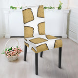 Bread Toast Pattern Print Design 03 Dining Chair Slipcover