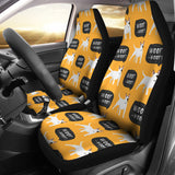 Bull Terrier Pattern Print Design 03 Universal Fit Car Seat Covers