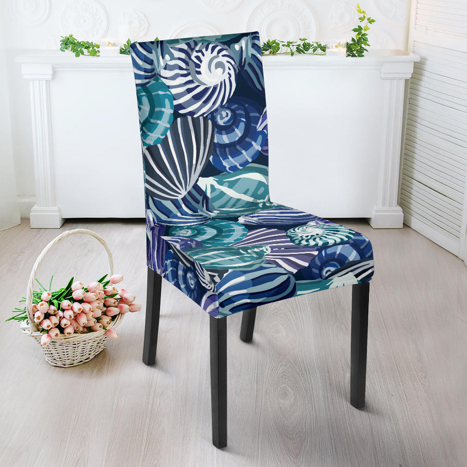 Shell Design Pattern Dining Chair Slipcover
