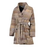 Brick Printed Pattern Print Design 01 Women's Bathrobe