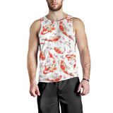 Watercolor Koi Fish Carp Fish pattern Men Tank Top