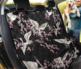 Japanese Crane Pink Sakura Pattern Dog Car Seat Covers