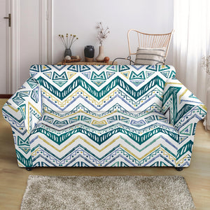Zigzag  Chevron Paint Design Pattern Loveseat Couch Slipcover