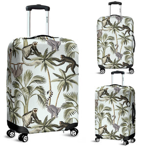 Monkey Sloth Lemur Palm Trees Pattern Luggage Covers