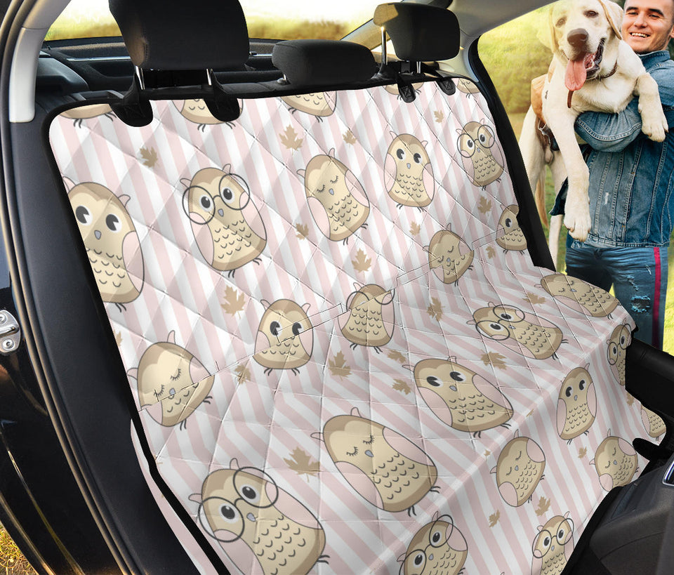 Cute Owl Leaf Dog Car Seat Covers