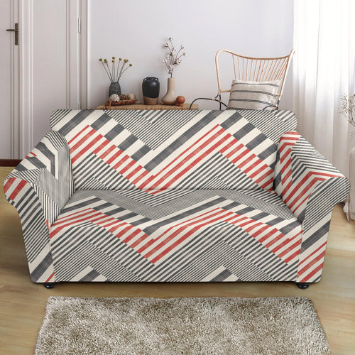 Zigzag Chevron Striped Pattern Loveseat Couch Slipcover