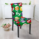 Billiard Ball Pattern Print Design 02 Dining Chair Slipcover