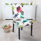 Dragonflies Ginkgo Leaves Pattern Dining Chair Slipcover