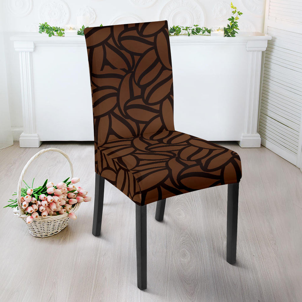 Coffee Bean Pattern Dining Chair Slipcover