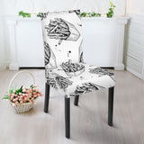 Hand Drawn French Fries Pattern Dining Chair Slipcover