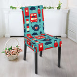 British Pattern Print Design 04 Dining Chair Slipcover