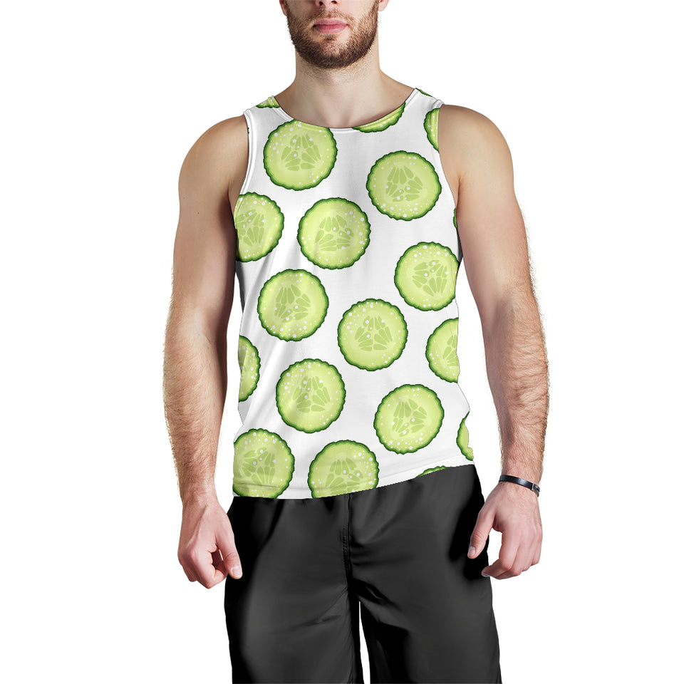 Cucumber slices pattern Men Tank Top