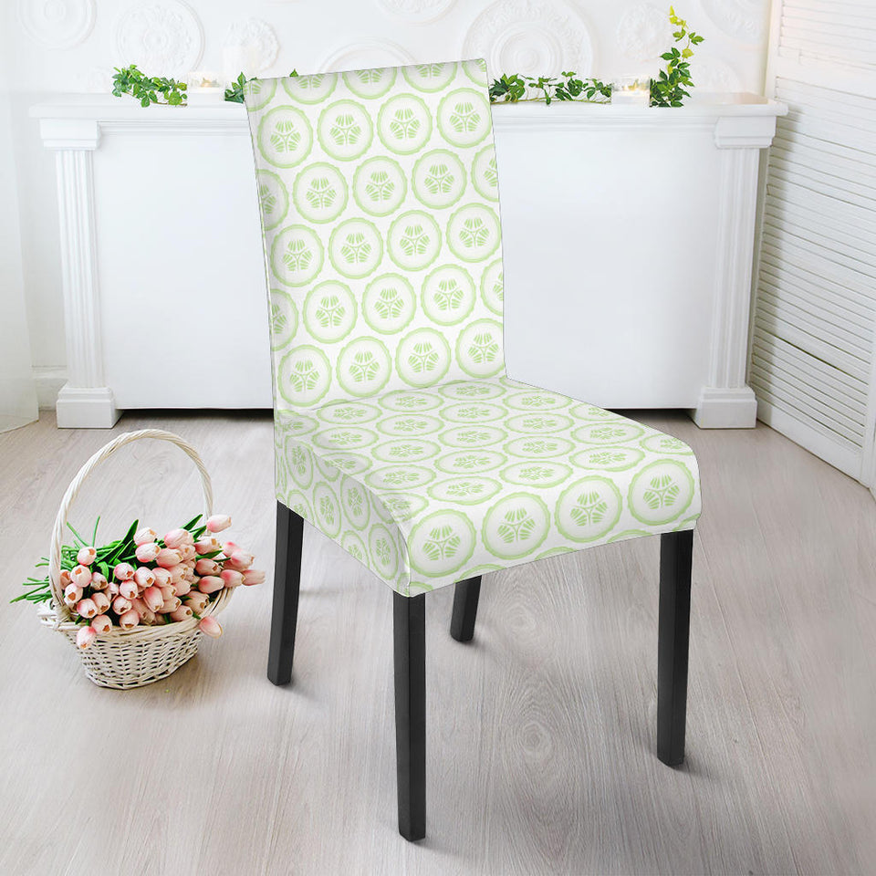 Cucumber Pattern Background Dining Chair Slipcover