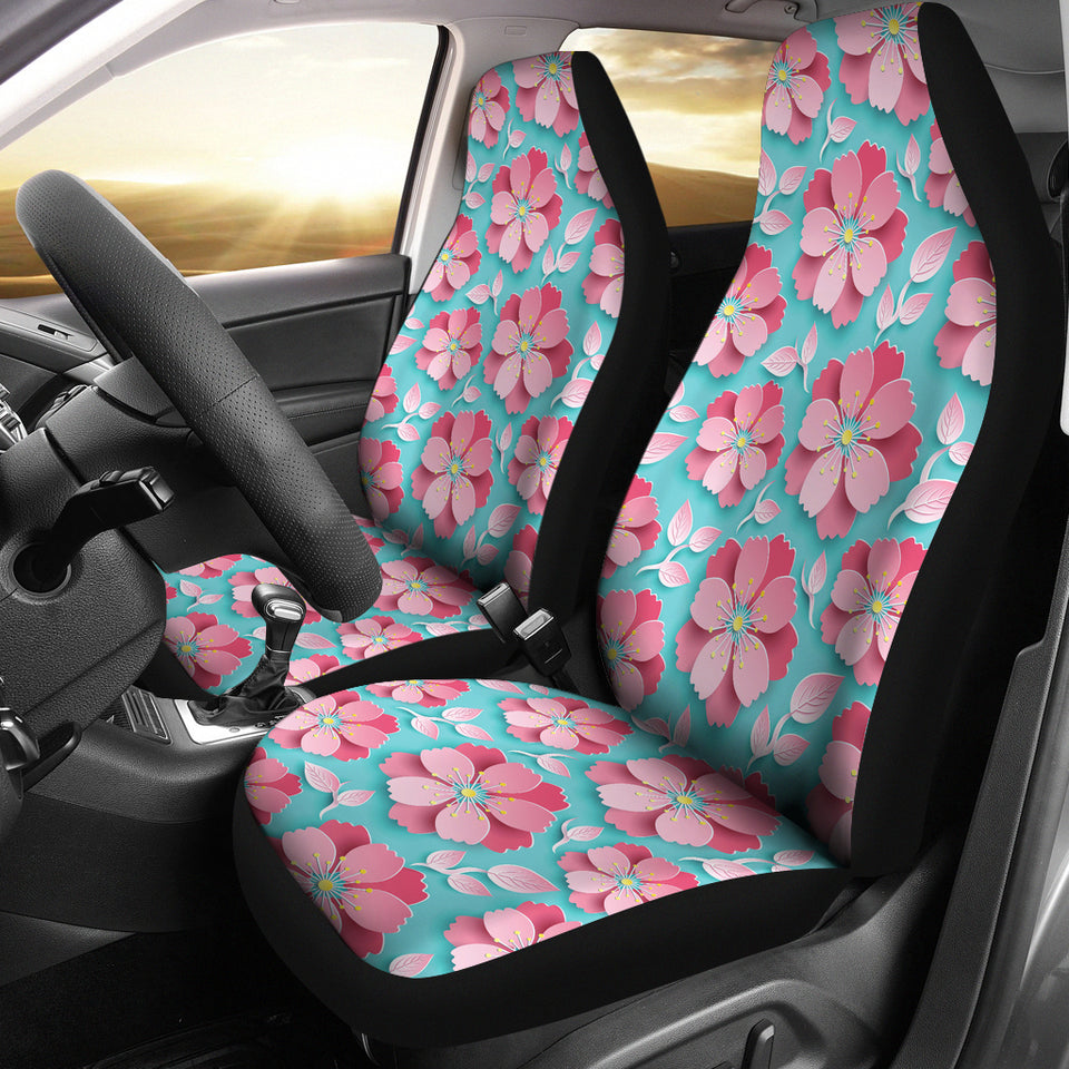 3D Sakura Cherry Blossom Pattern  Universal Fit Car Seat Covers