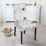 Spider Web Cobweb Pattern Dining Chair Slipcover