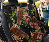 Horse Head Wild Roses Pattern Dog Car Seat Covers