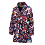 Elephant Indian Style Ornament Pattern Women'S Bathrobe