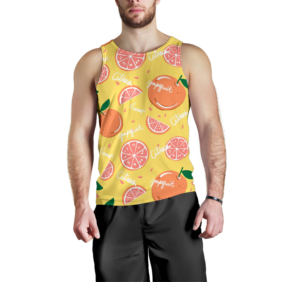 Grapefruit yellow background Men Tank Top